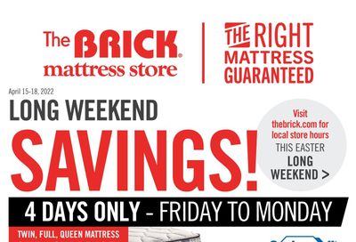 The Brick Mattress Store Flyer April 15 to May 4