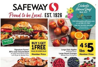 Safeway (AZ, CA, CO, HI, MD, NE, OR, VA, WA) Weekly Ad Flyer April 19 to April 26