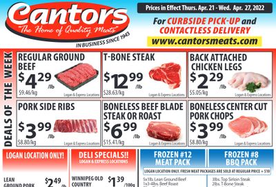 Cantor's Meats Flyer April 21 to 27