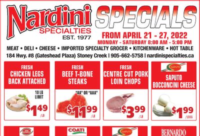 Nardini Specialties Flyer April 21 to 27