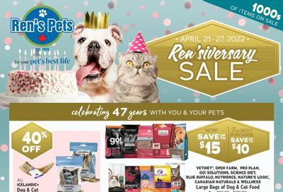 Ren's Pets Depot Ren'siversary Sale Flyer April 21 to 27