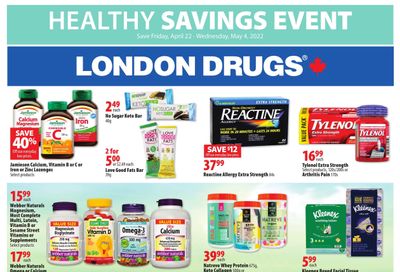 London Drugs Healthy Savings Event Flyer April 22 to May 4