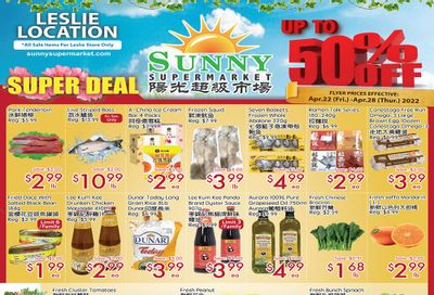 Sunny Supermarket (Leslie) Flyer April 22 to 28