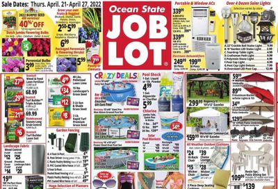 Ocean State Job Lot (CT, MA, ME, NH, NJ, NY, RI) Weekly Ad Flyer April 21 to April 28