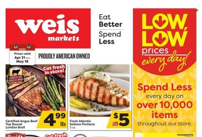 Weis (MD, NY, PA) Weekly Ad Flyer April 21 to April 28