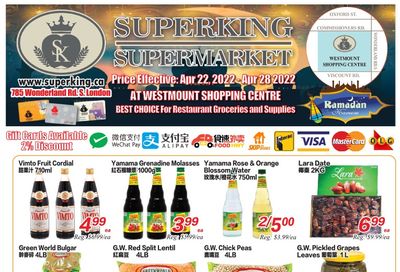 Superking Supermarket (London) Flyer April 22 to 28