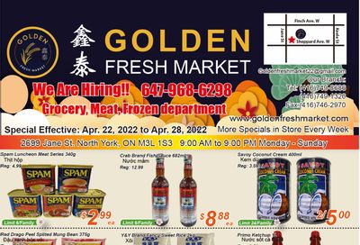 Golden Fresh Market Flyer April 22 to 28