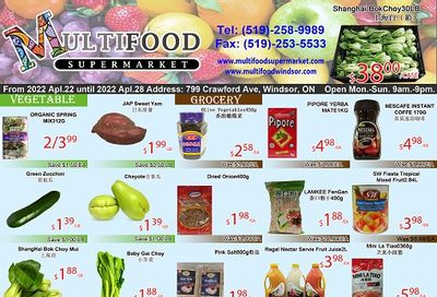 MultiFood Supermarket Flyer April 22 to 28