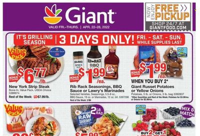 Giant Food (DE, MD, VA) Weekly Ad Flyer April 22 to April 29