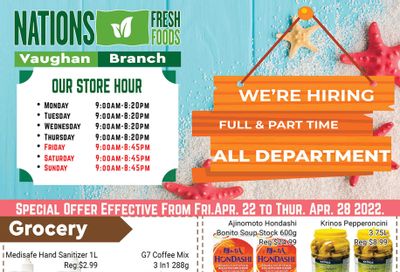 Nations Fresh Foods (Vaughan) Flyer April 22 to 28