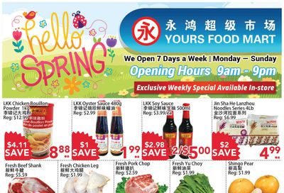 Yours Food Mart Flyer April 22 to 28