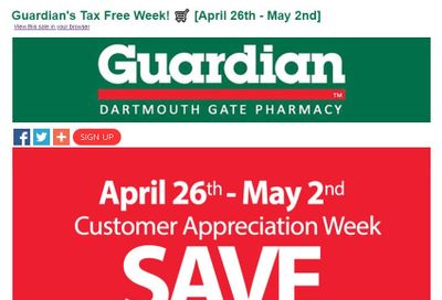 Guardian (Dartmouth Gate) Flyer April 26 to May 2