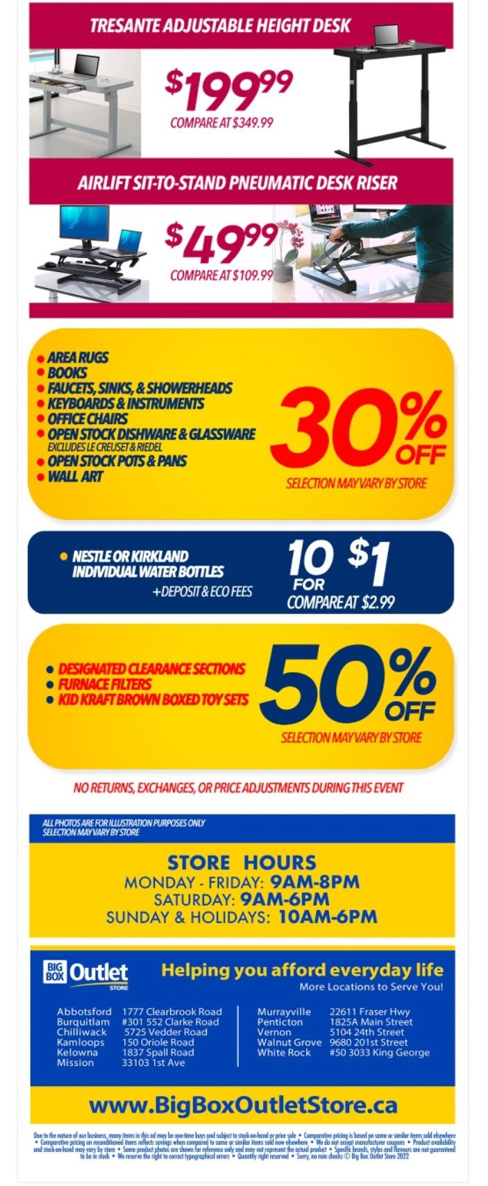 Big Box Outlet Store Flyer April 25 and 26