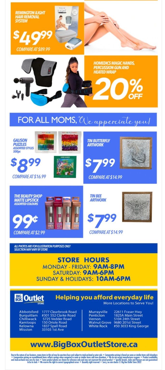 Big Box Outlet Store Flyer April 27 to May 3