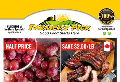 Farmer's Pick Flyer April 28 to May 4