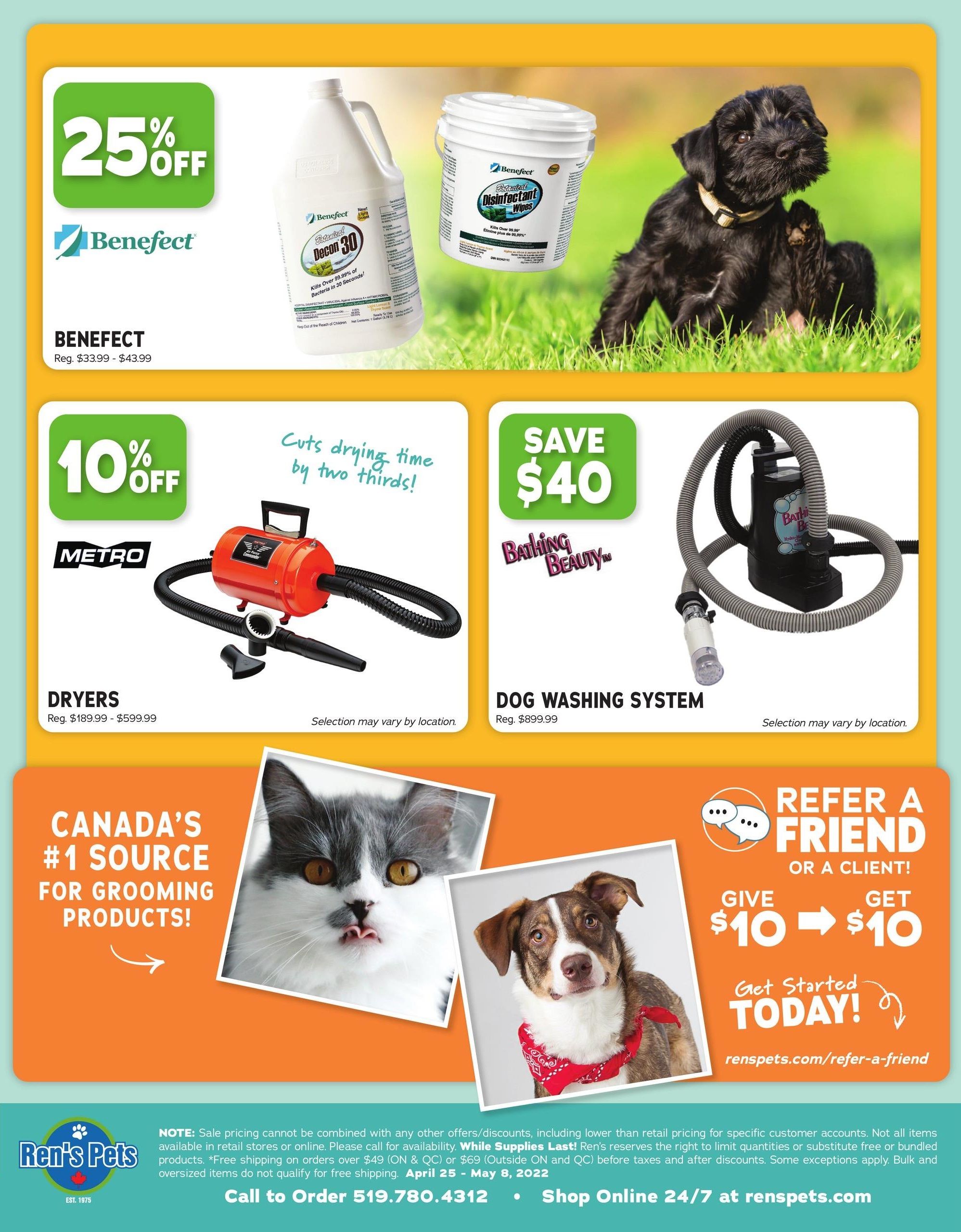 Ren's Pets Depot Spring Fluffing Grooming Sale Flyer April 25 to May 8