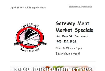 Gateway Meat Market Flyer April 28 to May 4