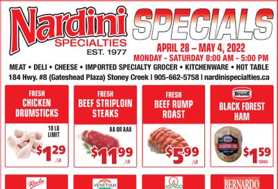 Nardini Specialties Flyer April 28 to May 4