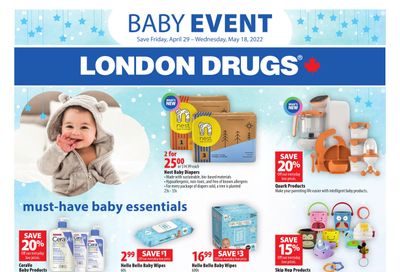 London Drugs Baby Event Flyer April 29 to May 18