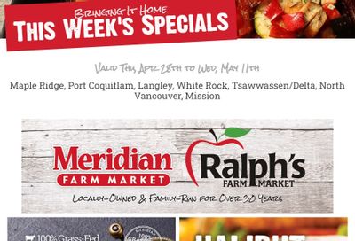 Meridian Farm Market Flyer April 28 to May 11