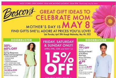 Boscov's (CT, DE, MD, NJ, NY, PA) Weekly Ad Flyer April 28 to May 5