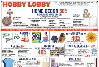 Hobby Lobby Weekly Ad Flyer May 1 to May 8