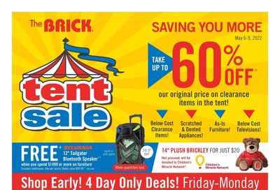 The Brick Tent Sale Flyer May 5 to 19