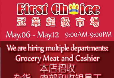 First Choice Supermarket Flyer May 6 to 12