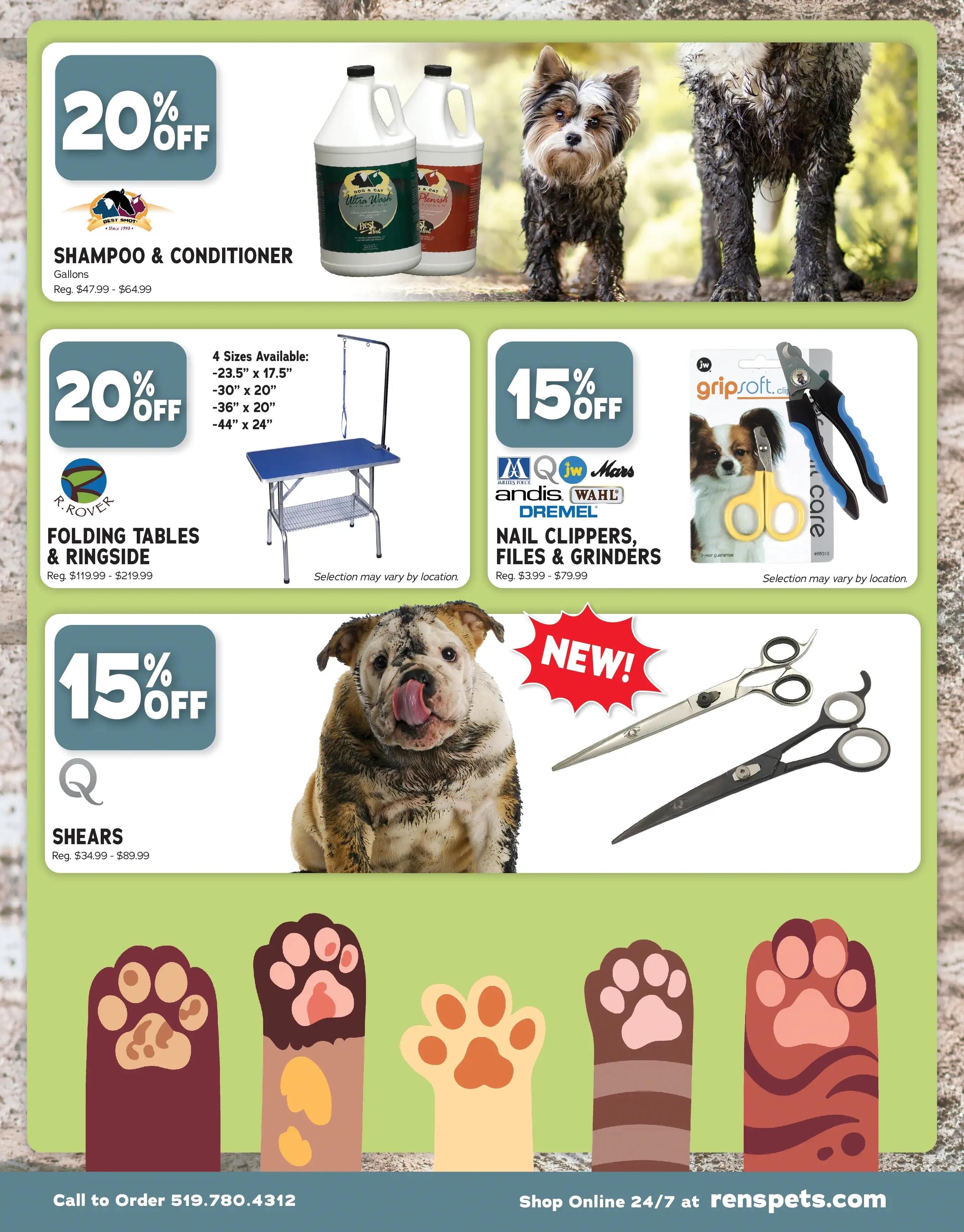 Ren's Pets Depot Muddy Paws Grooming Sale Flyer May 9 to 22