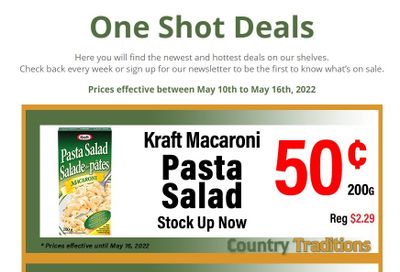 Country Traditions One-Shot Deals Flyer May 10 to 16