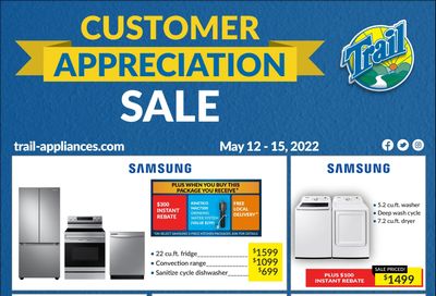 Trail Appliances (AB & SK) Customer Appreciation Sale Flyer May 12 to 15