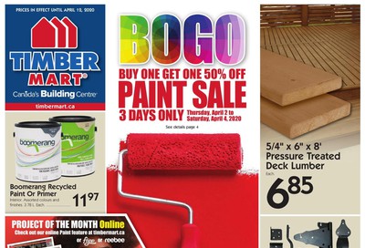 Timber Mart Flyer April 1 to 12