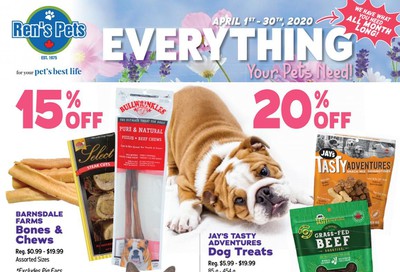 Ren's Pets Depot Flyer April 1 to 30