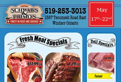Schwab's & Primo's Flyer May 17 to 22