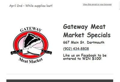 Gateway Meat Market Flyer April 2 to 8
