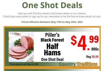 Country Traditions One-Shot Deals Flyer May 17 to 24