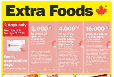 Extra Foods Flyer April 3 to 8