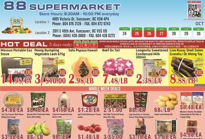 88 Supermarket Flyer October 24 to 30