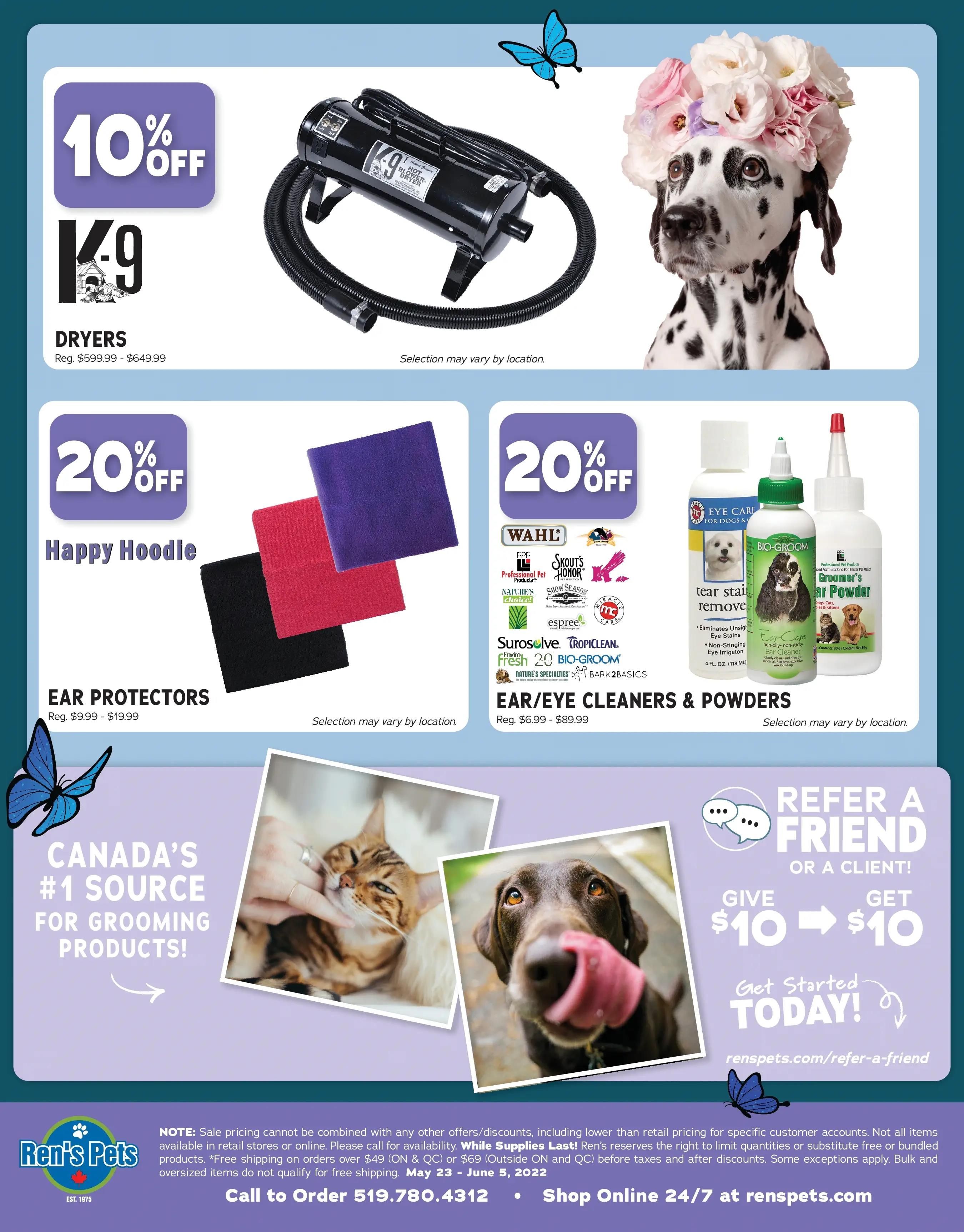 Ren's Pets Depot Blooming Grooming Sale Flyer May 23 to June 5