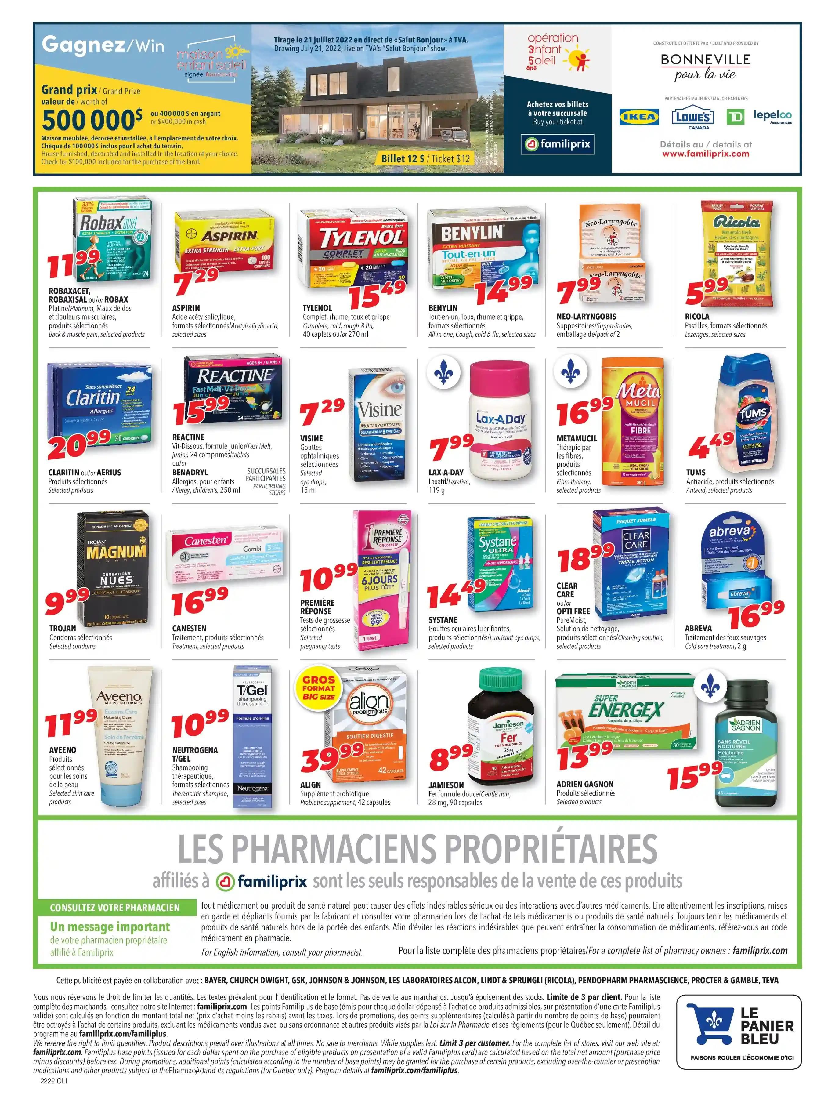 Familiprix Clinique Flyer May 26 to June 1