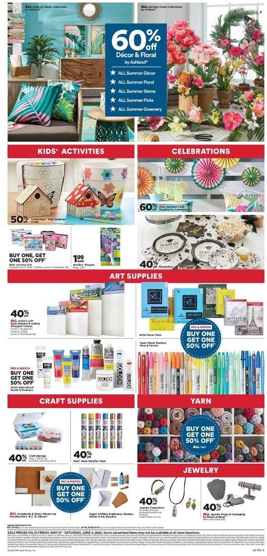Michaels Weekly Ad Flyer May 27 to June 3
