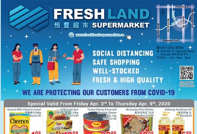 FreshLand Supermarket Flyer April 3 to 9