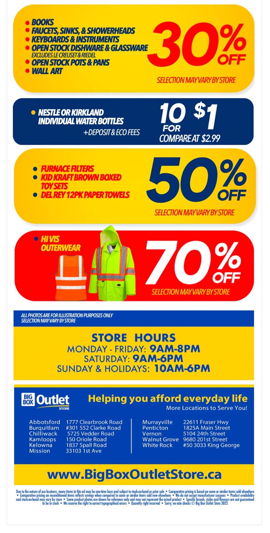 Big Box Outlet Store Flyer May 30 and 31