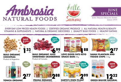 Ambrosia Natural Foods Flyer June 1 to 30