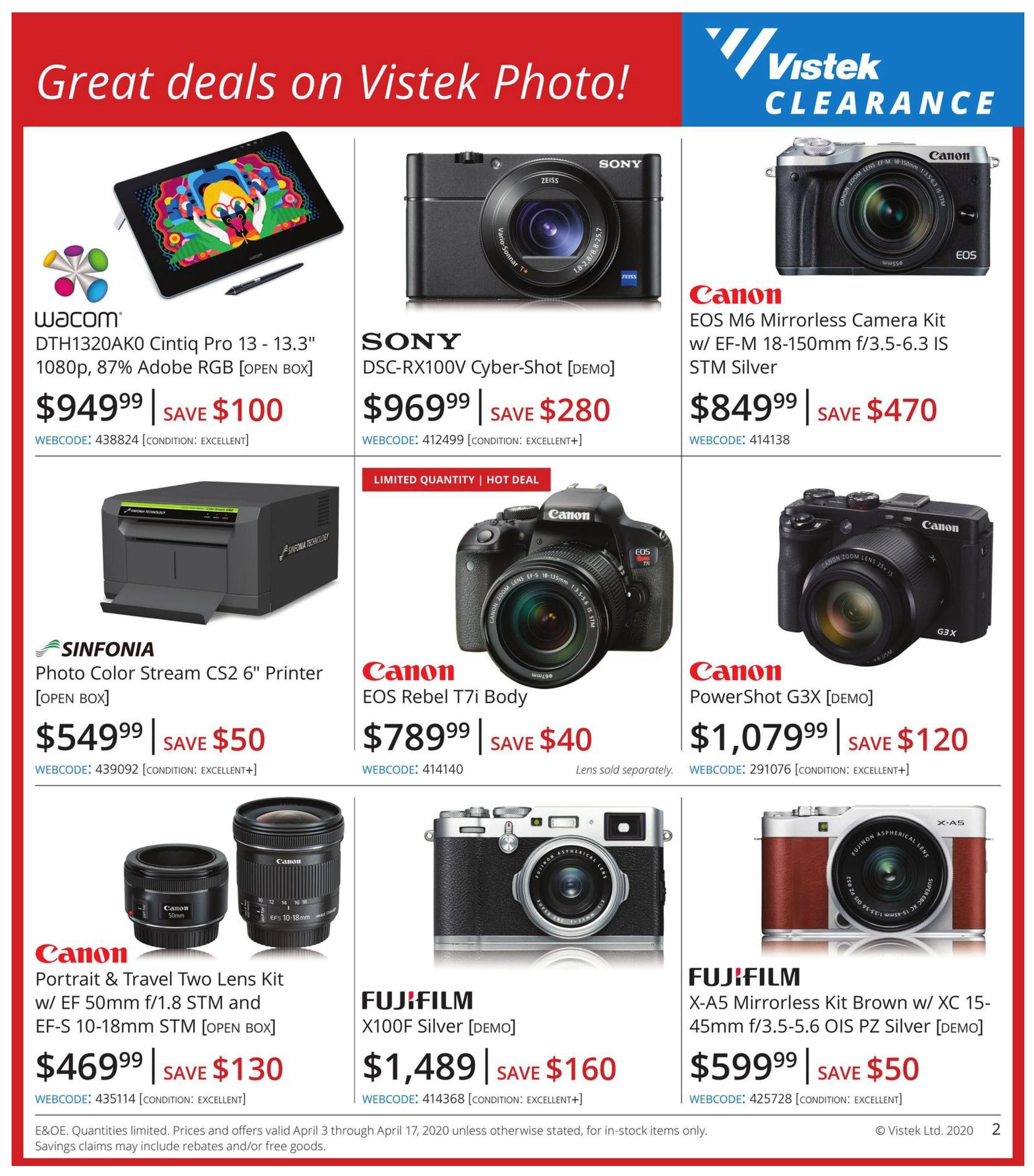 Vistek Flyer April 3 to 17