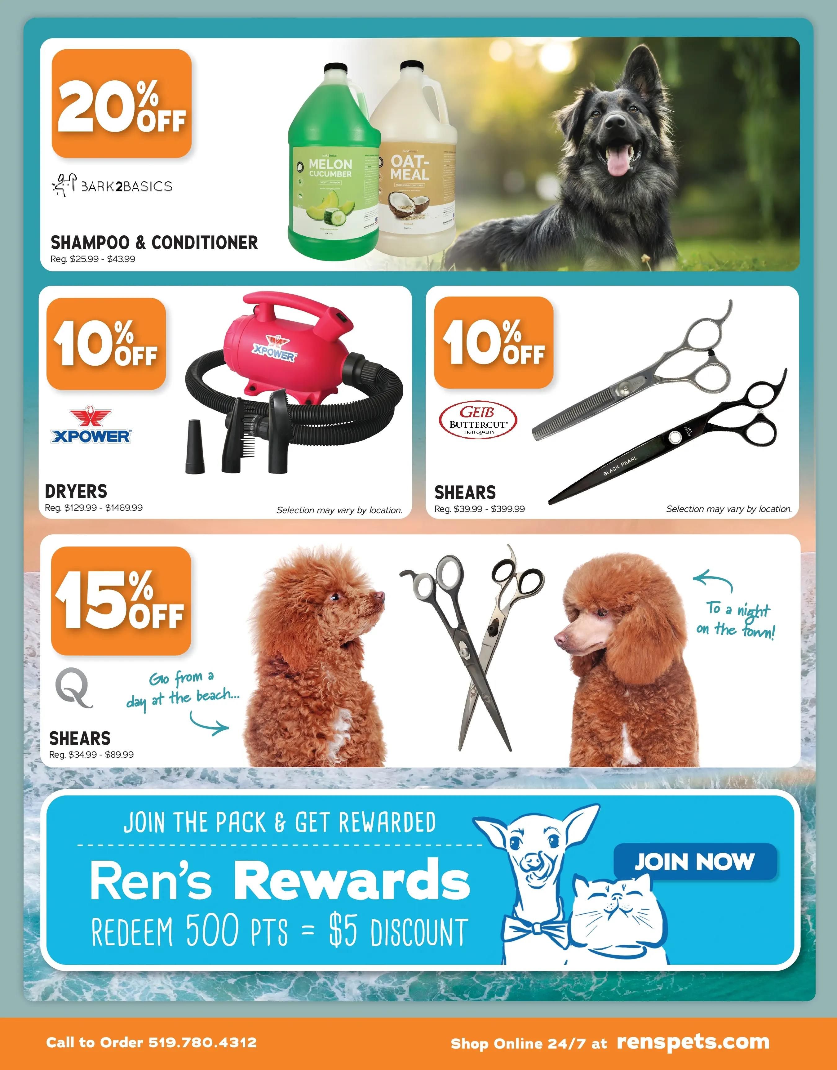 Ren's Pets Depot Grooming Sale Flyer June 6 to 19
