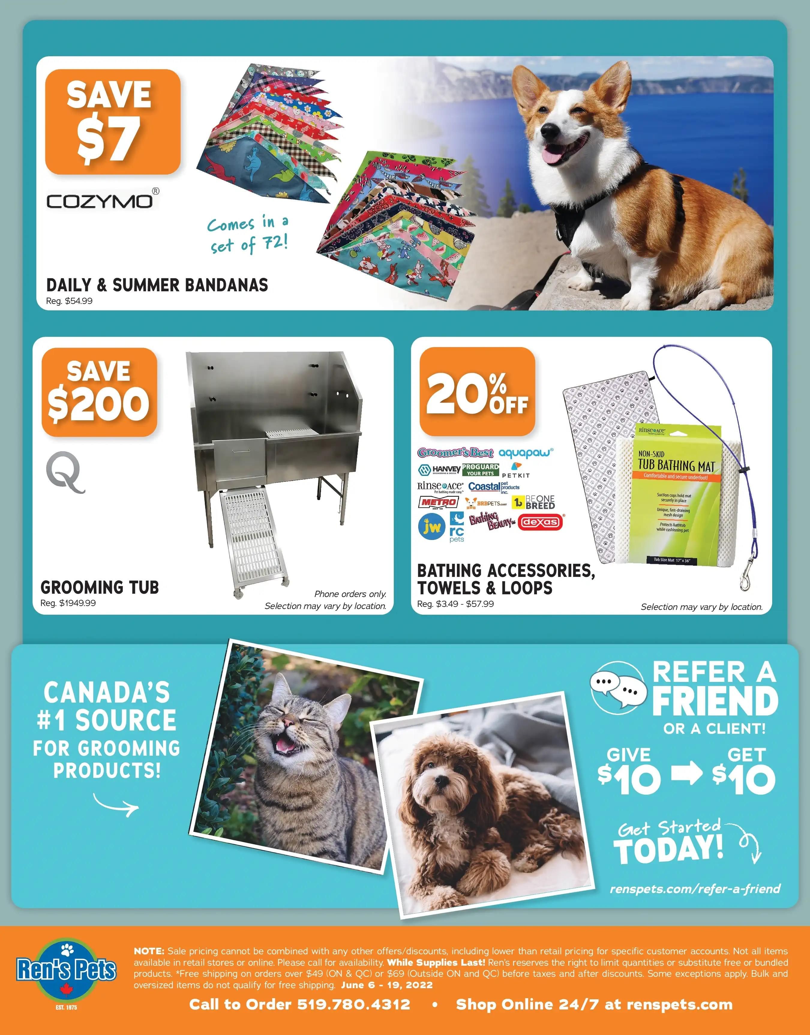 Ren's Pets Depot Grooming Sale Flyer June 6 to 19
