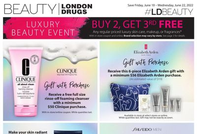 London Drugs Luxury Beauty Event Flyer June 10 to 22