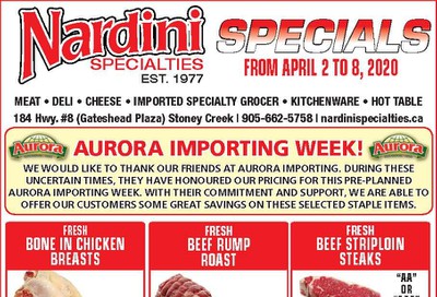 Nardini Specialties Flyer April 2 to 8