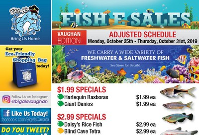 Big Al's (Vaughan) Weekly Specials October 28 to 31